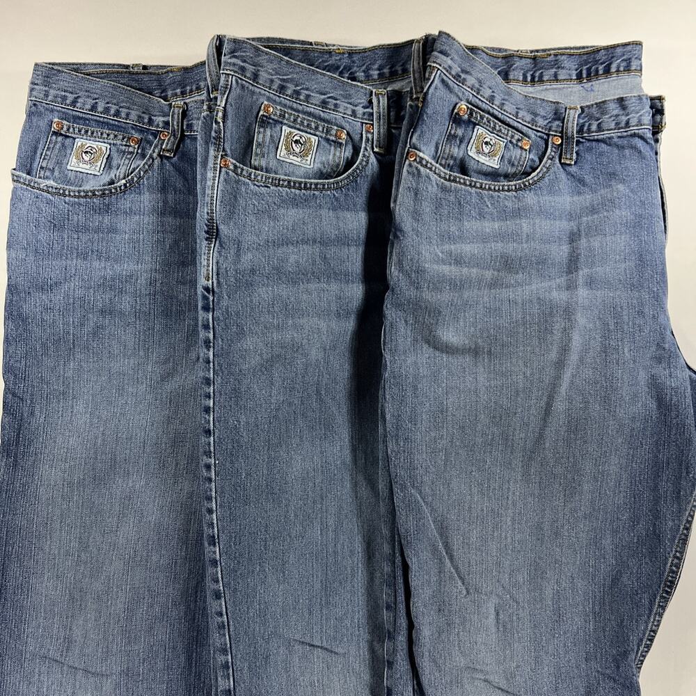 EUC Lot of 3 Cinch Men's Size 40x34 White Label Relaxed Fit Medium Wash Jeans
